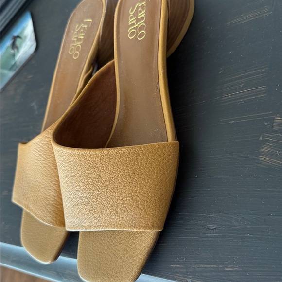 Franco Sarto Women's Brown Leather Mules - Picture 2 of 4